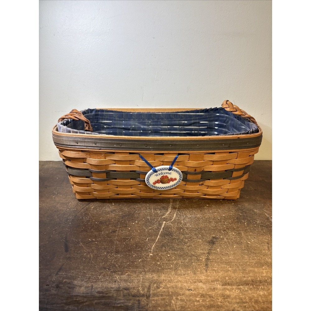 Longaberger 1997 Collectors Club Market Basket w/Protector & Liner